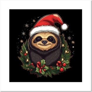 Sloth Christmas Posters and Art